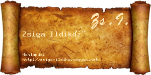 Zsiga Ildikó névjegykártya
